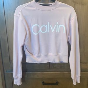 cropped Calvin Klein sweater